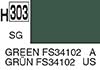 H303 Green FS34102 semigloss, aqueous hobby color paint 10 ml. (FS34102 Зелёный полуматовый, краска акриловая водная 10 мл.), подробнее...