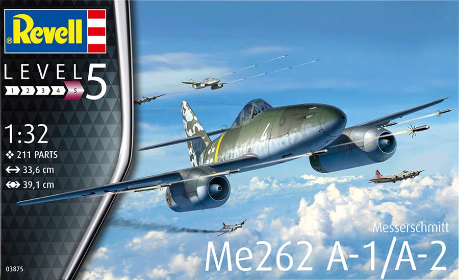 Revell 03875 Messerschmitt Me-262A-1/A-2 (Мессершмитт Me-262A-1/A-2 немецкий турбореактивный истребитель)