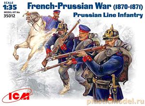 ICM 35012  1:35, Prussian line infantry, French-Prussian war, 1870-1871 (Прусская линейная пехота, Французско-Прусская война, 1870-1871)